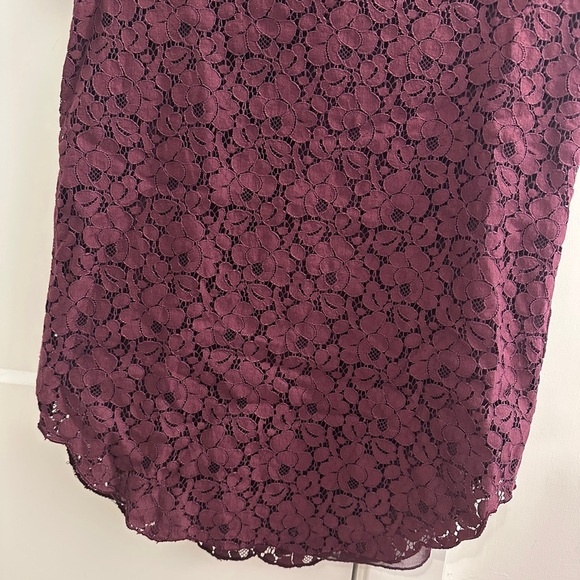 Talula Aritzia Purple Lace Short Sleeve Scoop Neck T-shirt Top Size XXS Women’s - Picture 2 of 13